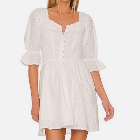 NWT Spell BO Mini dress white in size Small - Picture 2 of 6
